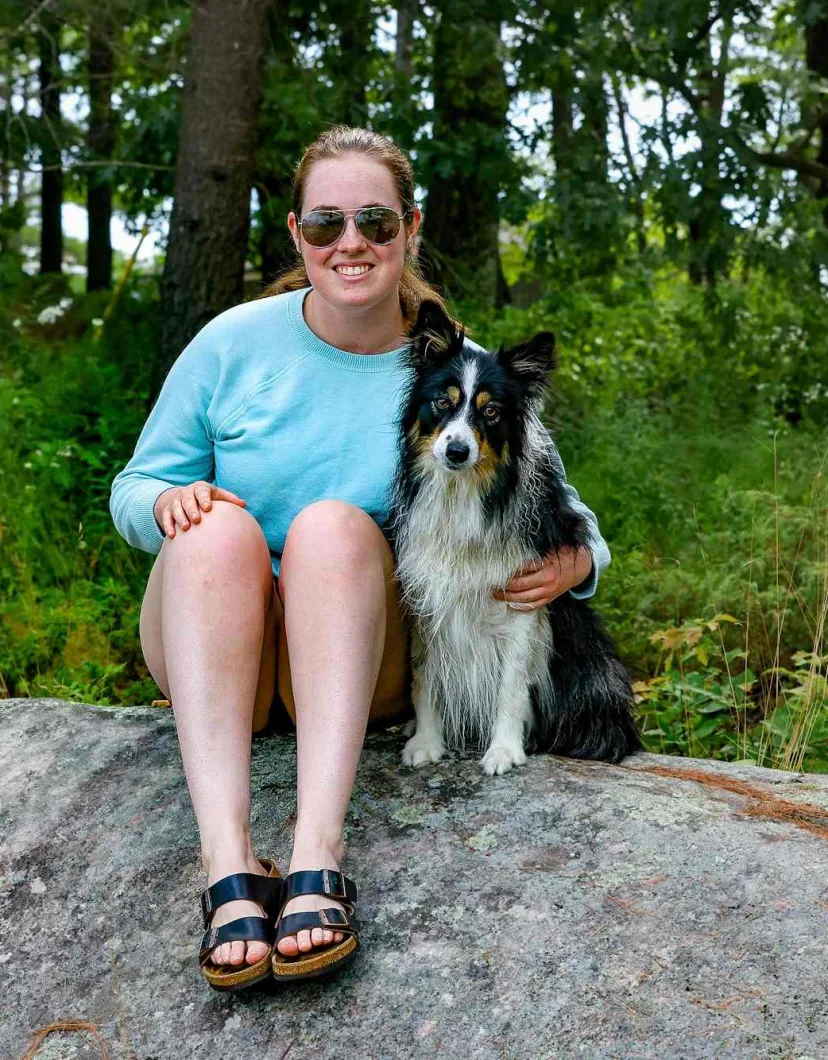 McKenna with dog